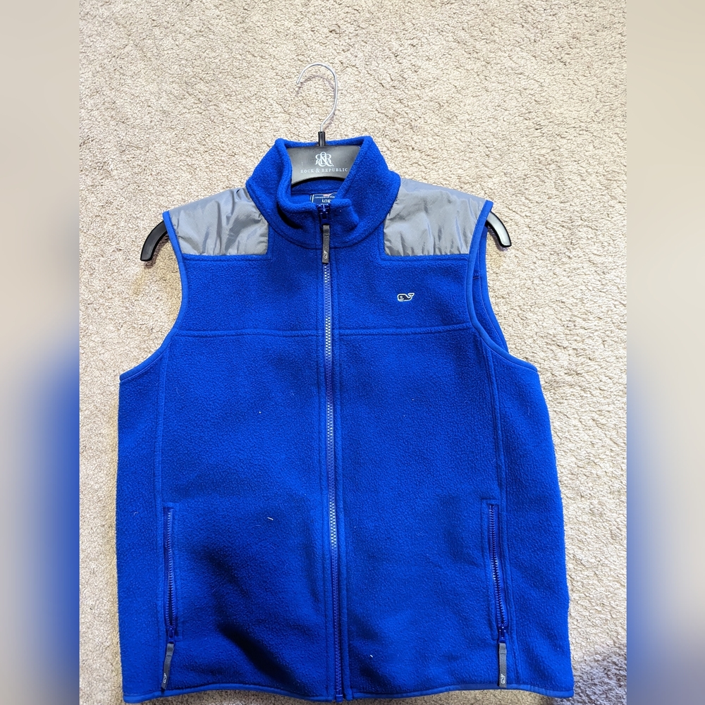 Vineyard Vines blue/gray vest Boys small
